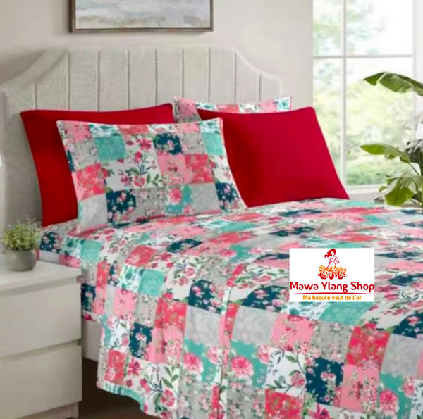 Draps 6 pièces 3 places-N4