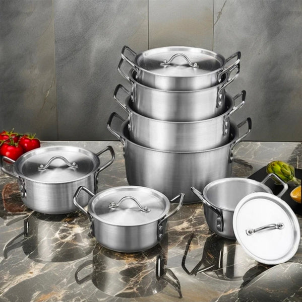 Lot de 6 casseroles/tout feu