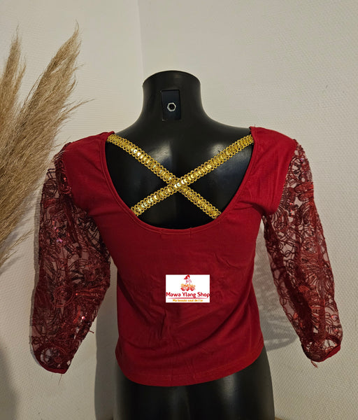 coton/dentelle N1 bordeaux
